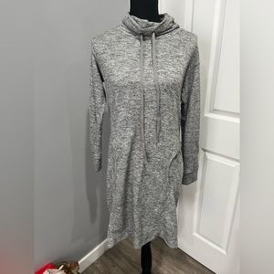 Max Studio [Weekend] XS gray cowl neck sweatshirt dress.